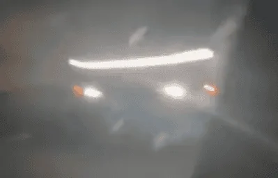 Tesla Cybertruck Video of Cybertruck at night -- all lights on + size comparison to Honda Pilot 1692708037704