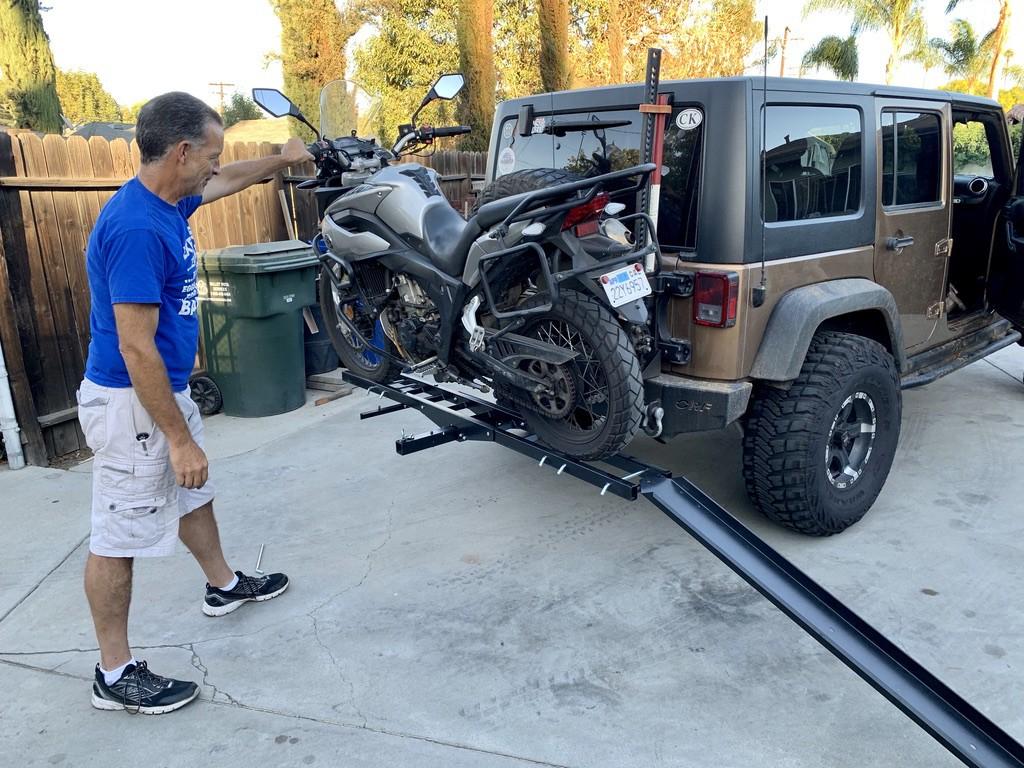 Tesla Cybertruck Towing my new Zero electric bike with the Tesla 1692893379318