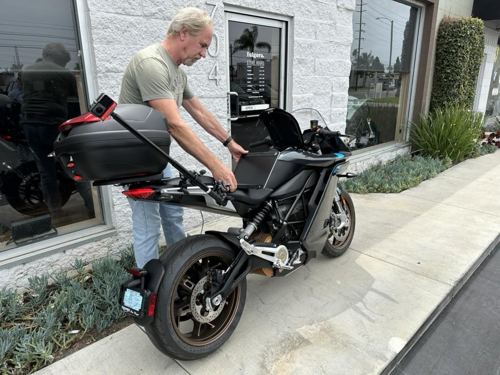 Tesla Cybertruck Towing my new Zero electric bike with the Tesla 1692924566797