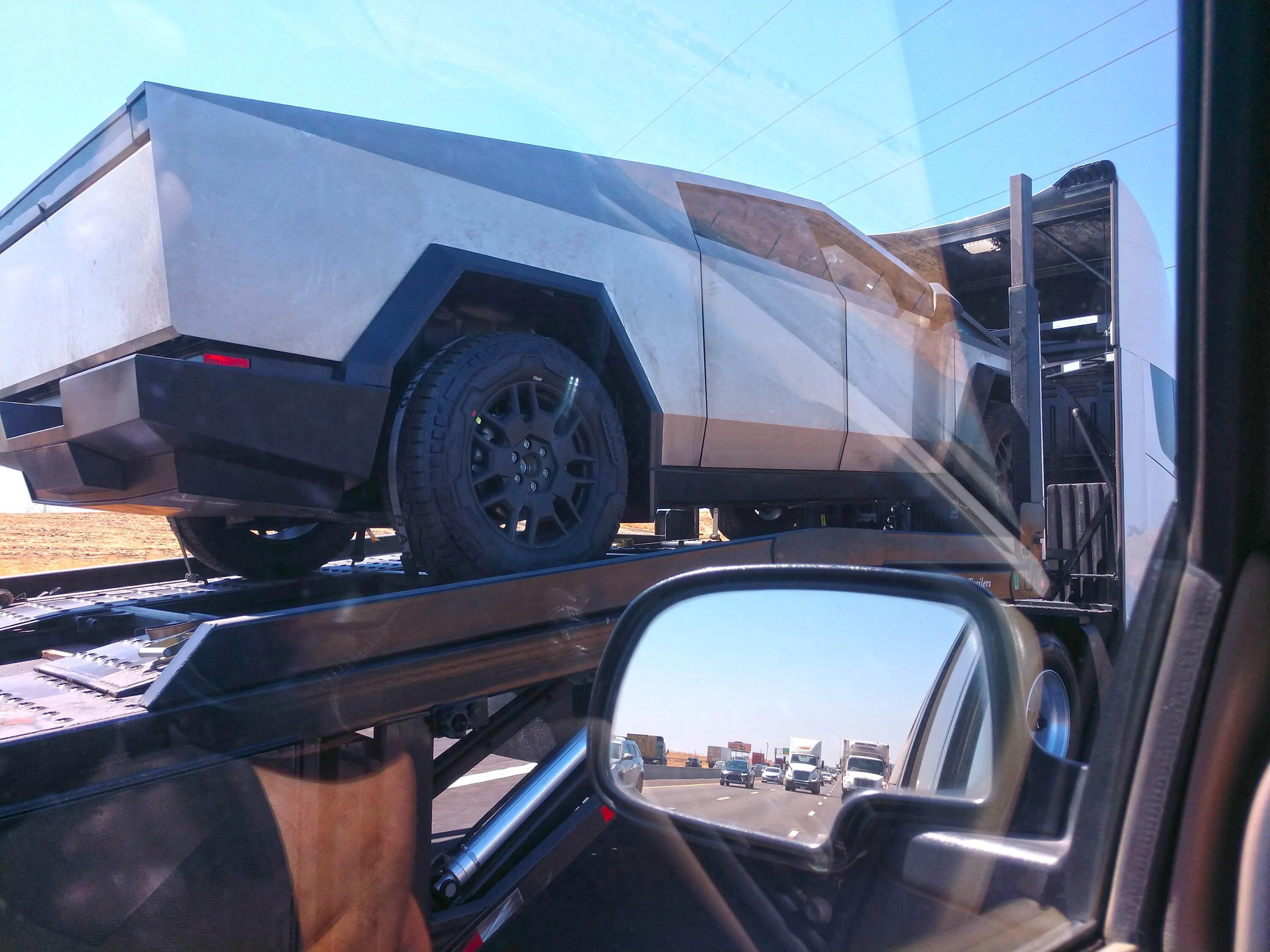 Tesla Cybertruck 8/29: Cybertrucks spotted heading towards Fremont + unloading videos + reverse sound + open frunk look! IMG_20230829_121944780