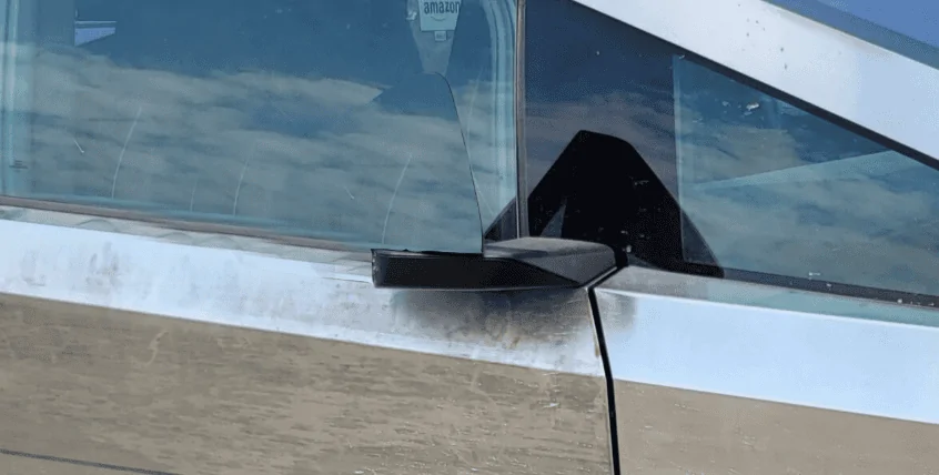 Tesla Cybertruck Closeups!! Dual Motor Cybertruck shows frunk open, alcantara headliner, perforated seats, rectangular steering wheel, VIN # (8/31 pics) 1693525211573