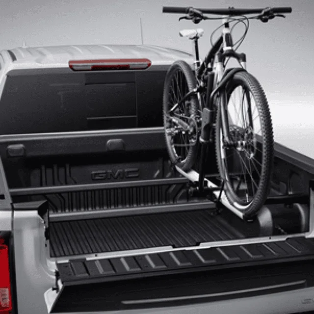 Tesla Cybertruck Spotted: Bike carried in Cybertruck vault bed 1693687841697