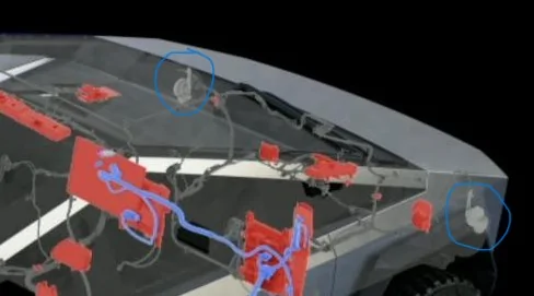 Tesla Cybertruck Munro analyzes the Cybertruck Dual Motor frunk closeup & interior photos | Munro Live cybertruck-will-have-48v-low-voltage-system-not-12v-v0-4dvmabqzv8la1(1)