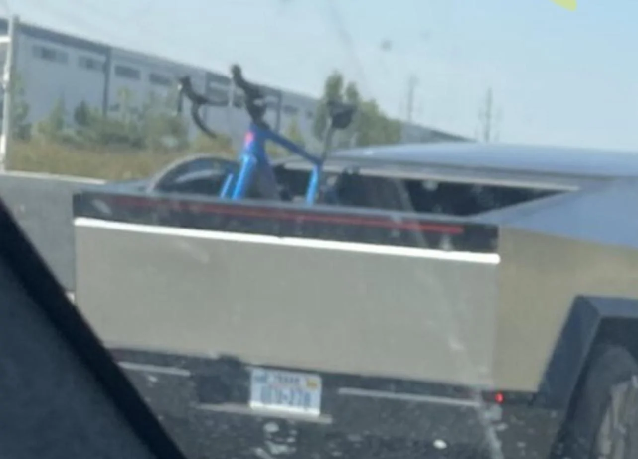 Tesla Cybertruck Spotted: Bike carried in Cybertruck vault bed 1B9C31E9-CA7D-47A0-8E8C-CFF8C3DE305D