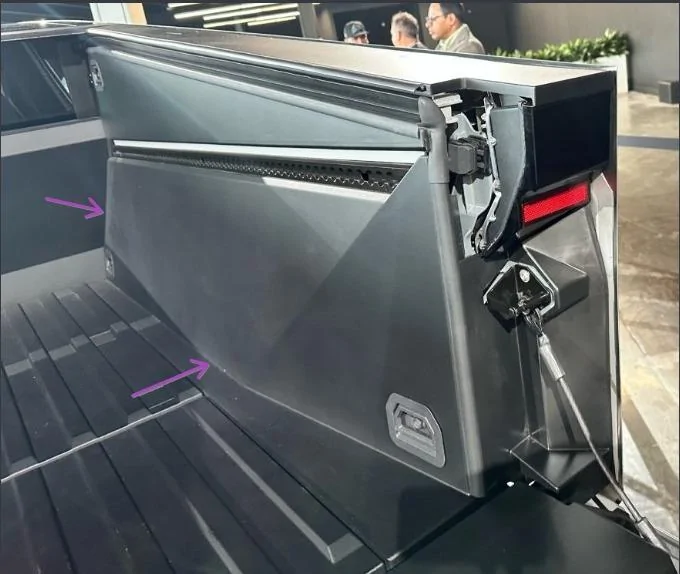 Tesla Cybertruck Spotted: Bike carried in Cybertruck vault bed 3vWDICH