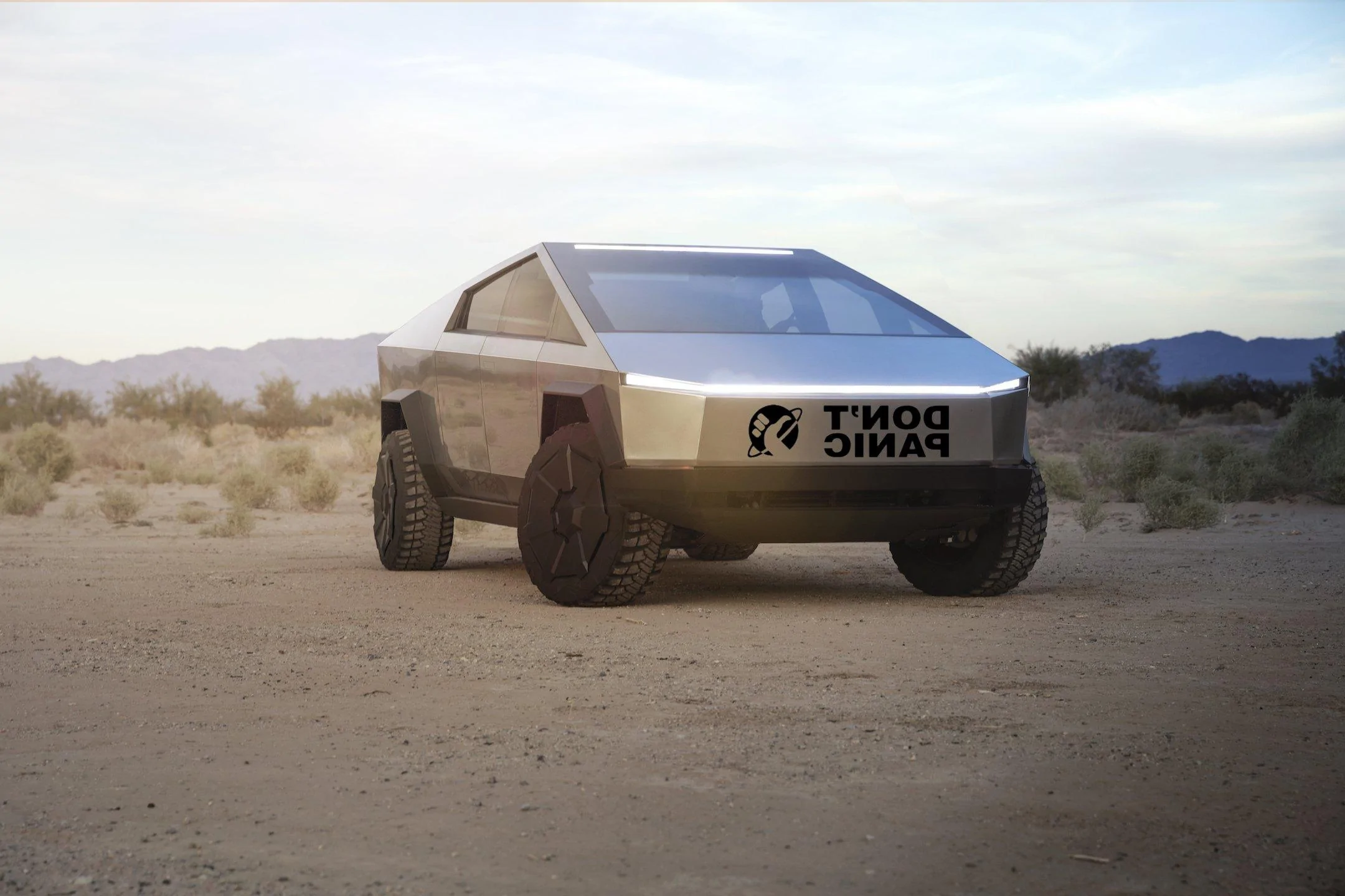 Tesla Cybertruck CyberSpoon & Cybertruck McFlurry container cross-promotion by Tesla + McDonald's (China) frontquarterd