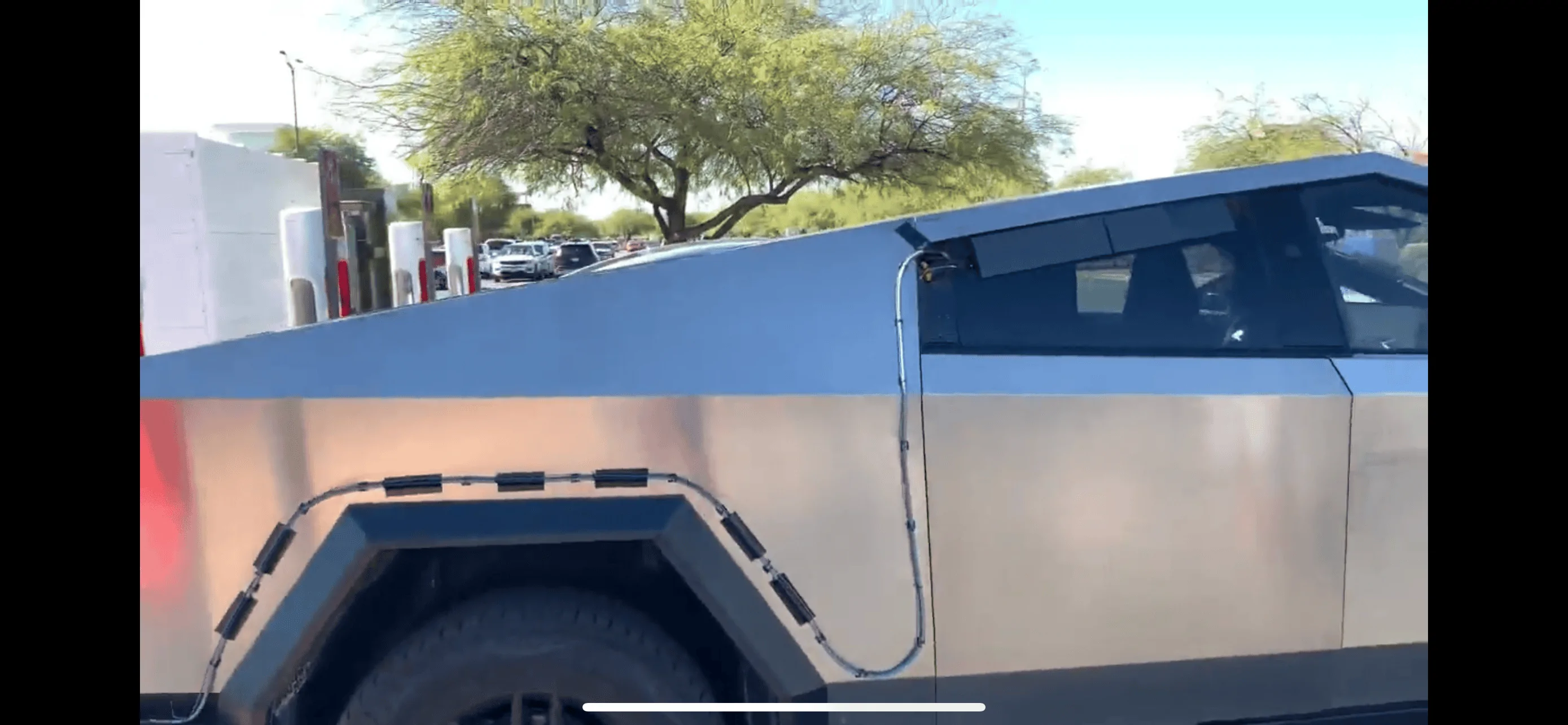 Tesla Cybertruck RC Decal'd Cybertruck spotted at Las Vegas Tesla Supercharger [new video added] 462455E5-3B62-4DEF-815D-8F68D9EFD180