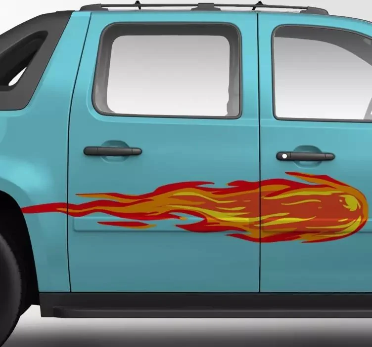 Tesla Cybertruck Is Cybertruck stainless steel body magnetic? flames-car-sticker-37333