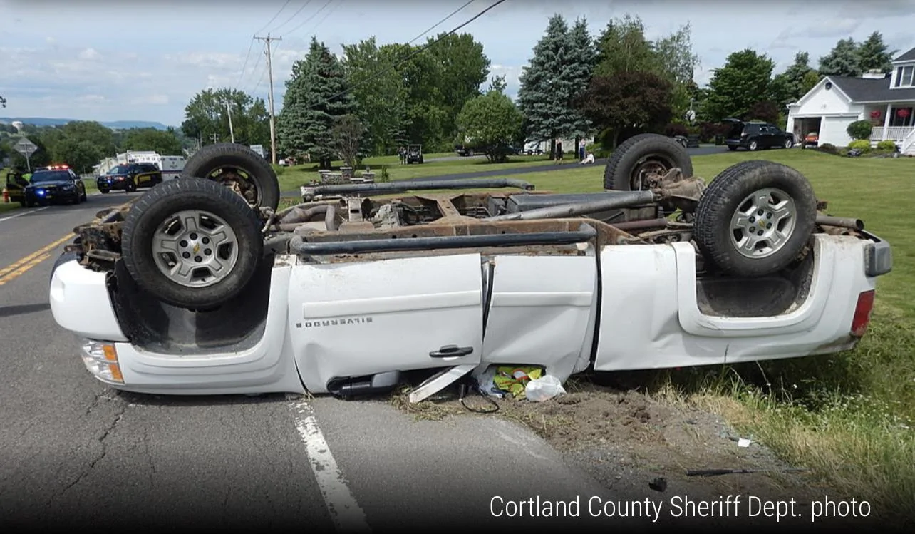 Tesla Cybertruck Rollover Crash Tested Cybertruck w/ airbags deployed & smashed interior (back seat look)! IMG_4490