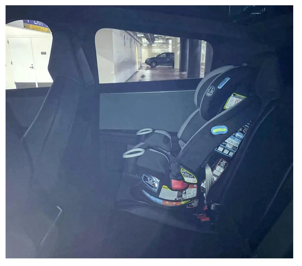 Tesla Cybertruck Child seat (front facing) install in Cybertruck -- first look photo IMG_4349
