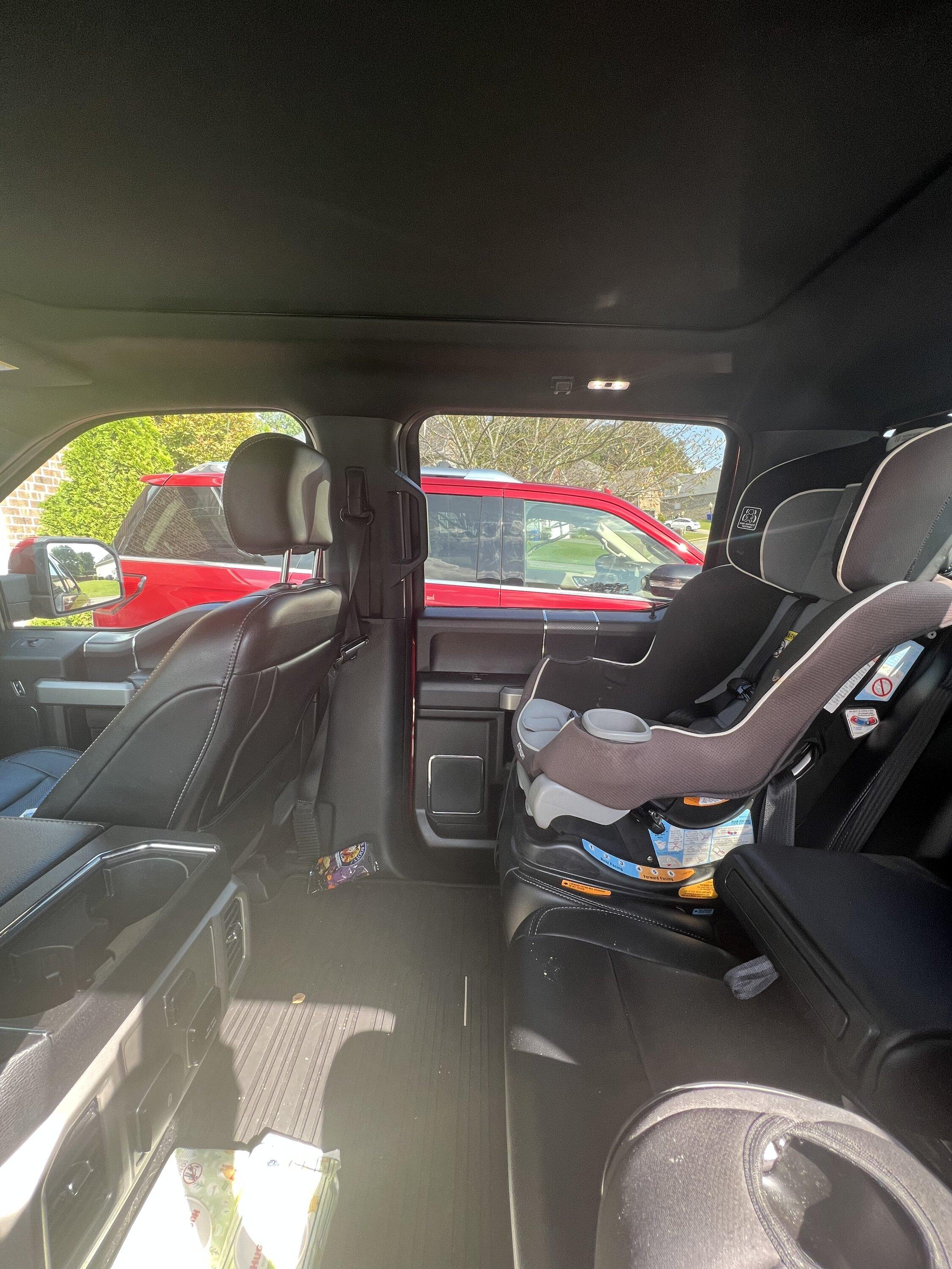 Tesla Cybertruck Child seat (front facing) install in Cybertruck -- first look photo D109E6C5-4ED6-4C92-92CF-A952020A091A