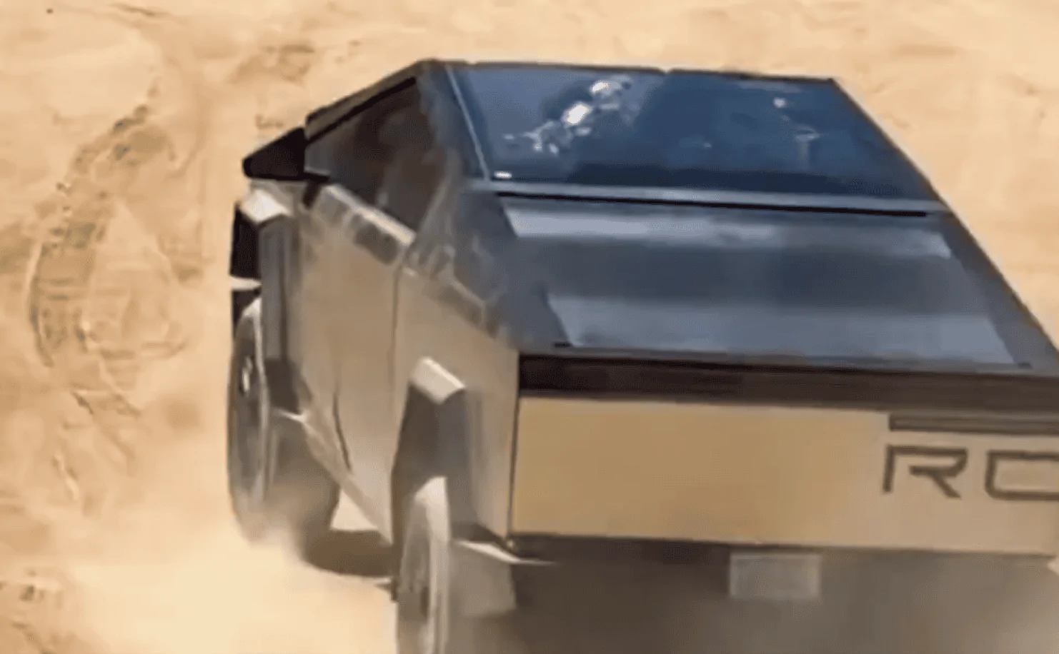 Tesla Cybertruck Cybertruck off road testing with lifted air suspension @ Hollister Hills OHV 1694616161040