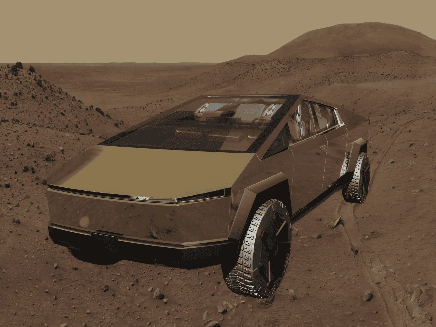 Tesla Cybertruck Musk: Tungsten Carbide Coating may be offered to scratch-proof Cybertruck. Overkill or oustanding? Gold-CT Mars