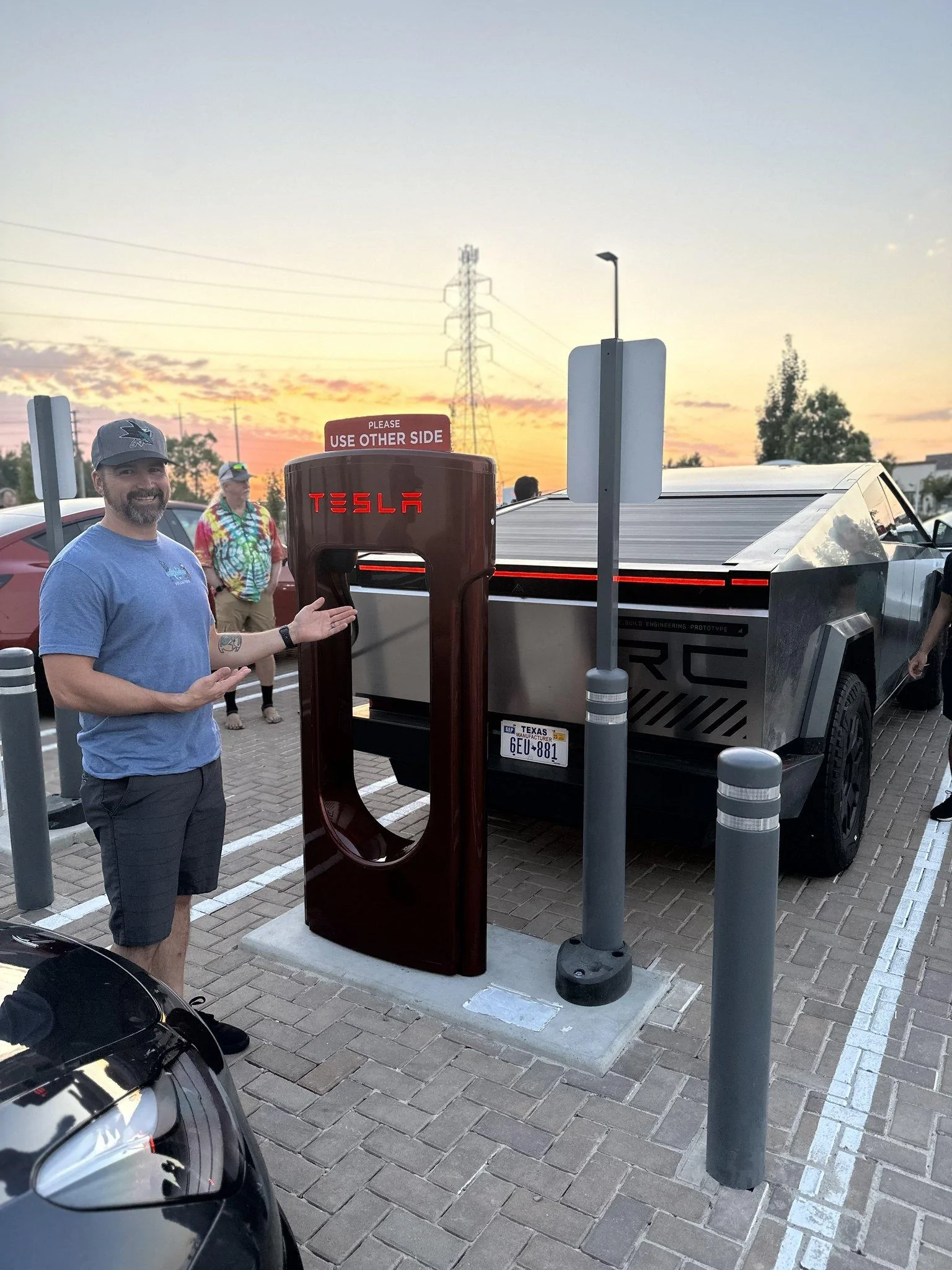 Tesla Cybertruck Cybertruck charging at 50,000th Supercharger in Roseville, CA. UPDATE W/ VIDEO IMG_8823