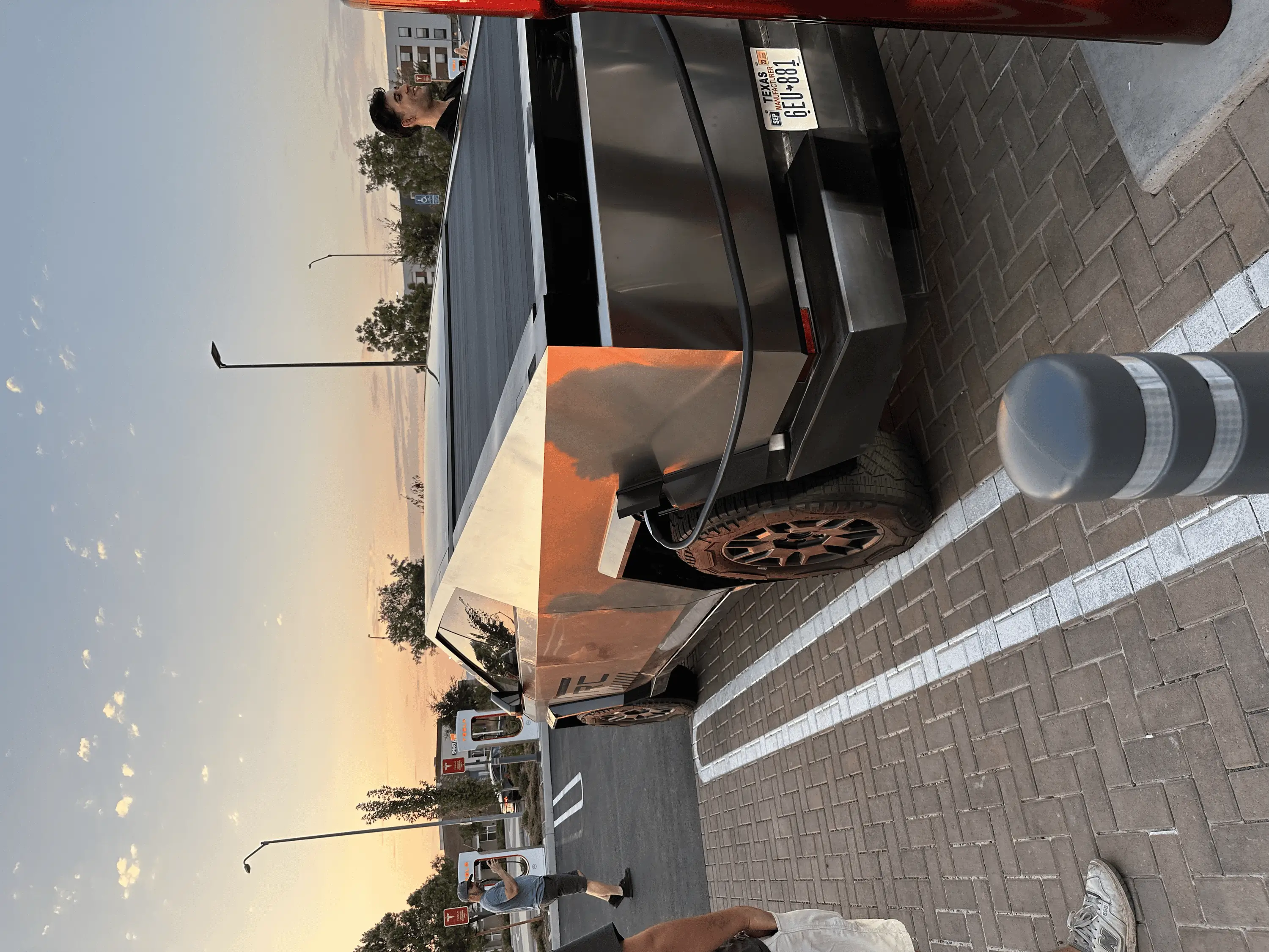 Tesla Cybertruck Cybertruck charging at 50,000th Supercharger in Roseville, CA. UPDATE W/ VIDEO tempImagerrFI