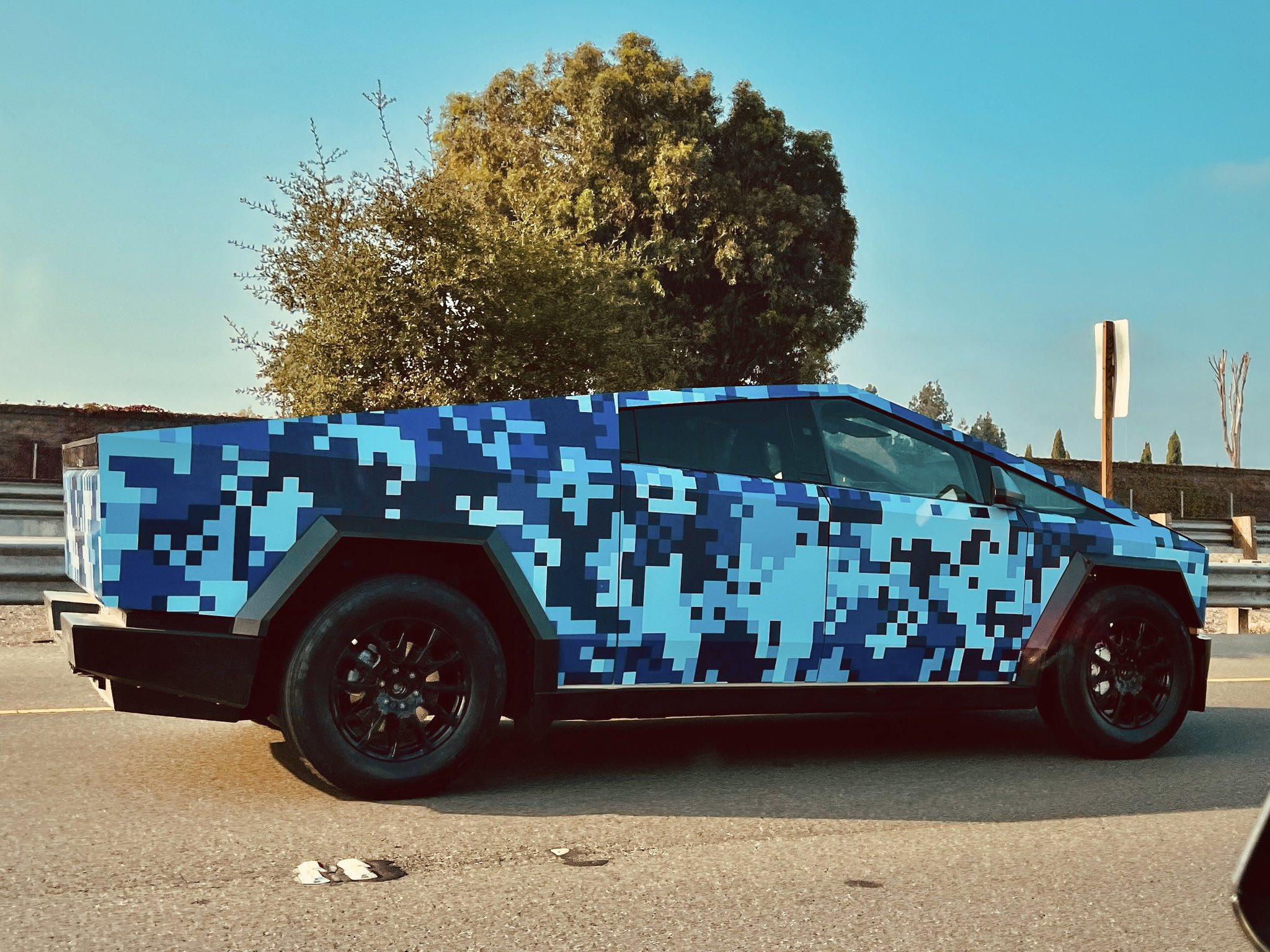Tesla Cybertruck Camo / Camouflage Vinyl Wrap & PPF Cybertruck -- Photos & Videos Cybertruck digital camo vinyl wra