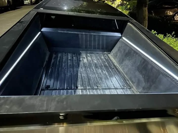 Tesla Cybertruck Cybertruck bed vault lighting is so clean (clearest photo yet) IMG_1543