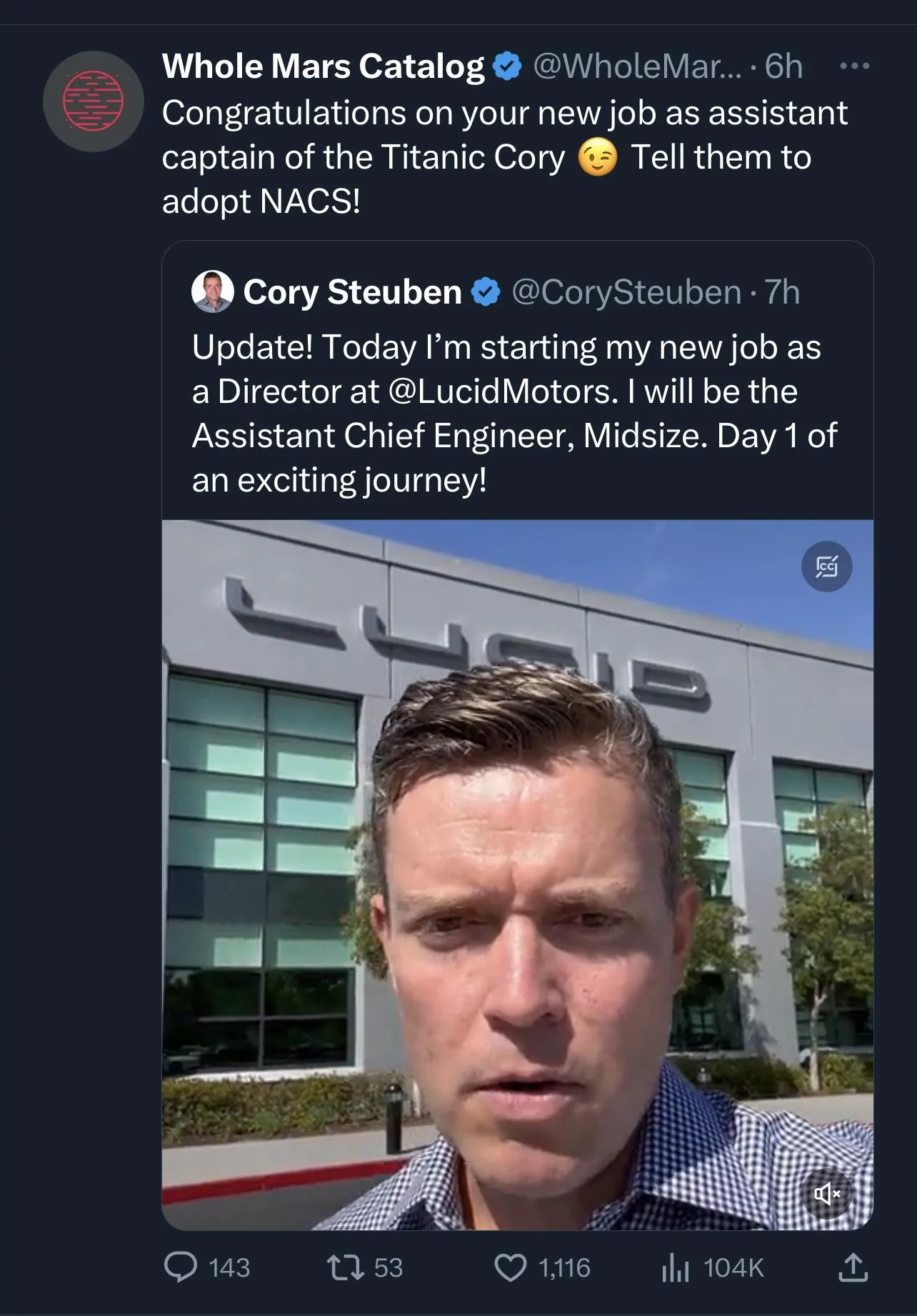 Tesla Cybertruck Cory Steuben’s New Gig: Lucid Motors 08723D4A-074C-4CDC-AD7F-A2BF9837050C