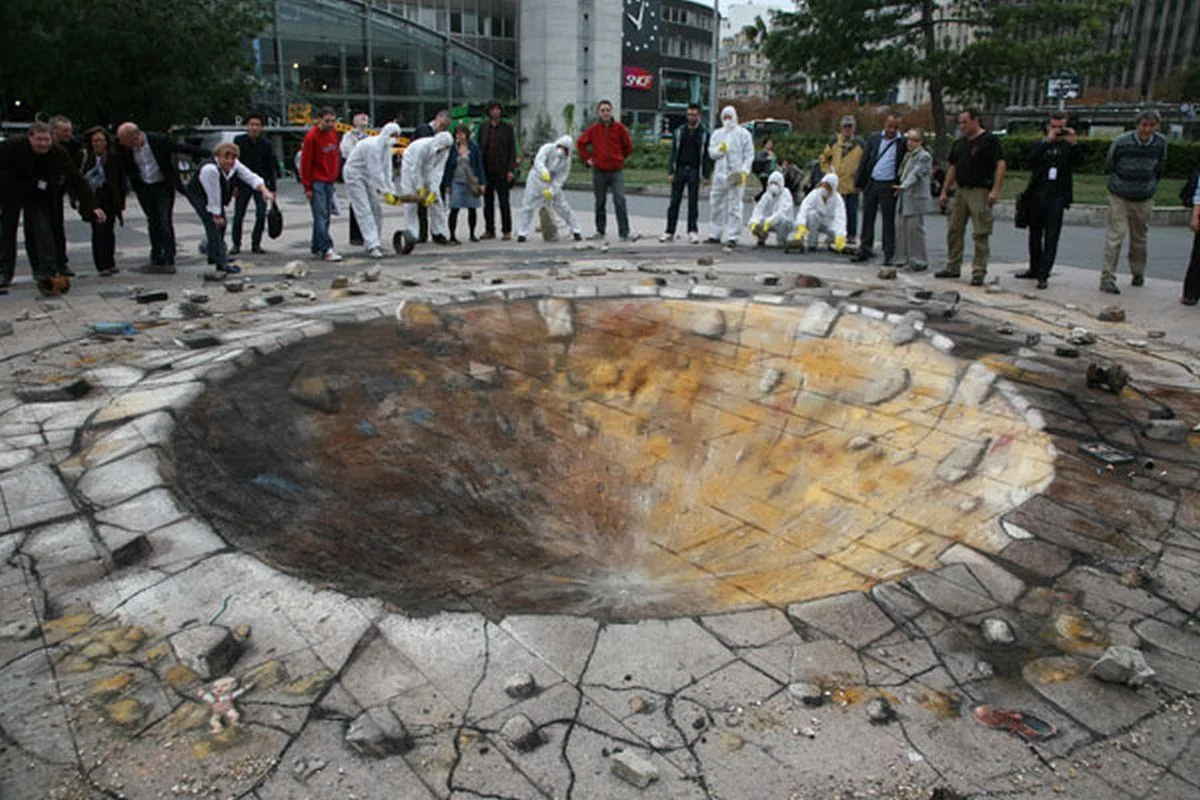 Tesla Cybertruck Will the Cybertruck's weight crack my driveway? concrete-crater-big