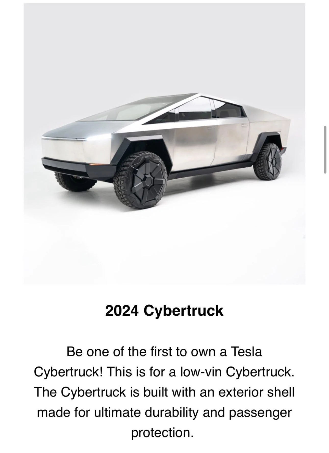 Tesla Cybertruck Petersen to auction off 2024 Cybertruck at their annual Gala event! F7PWUCSaQAAwCOx