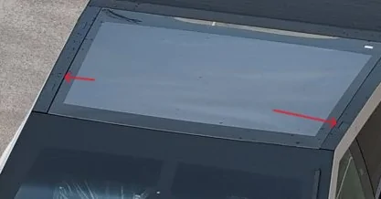 Tesla Cybertruck Windshield wiper sweep examples Mount points #1