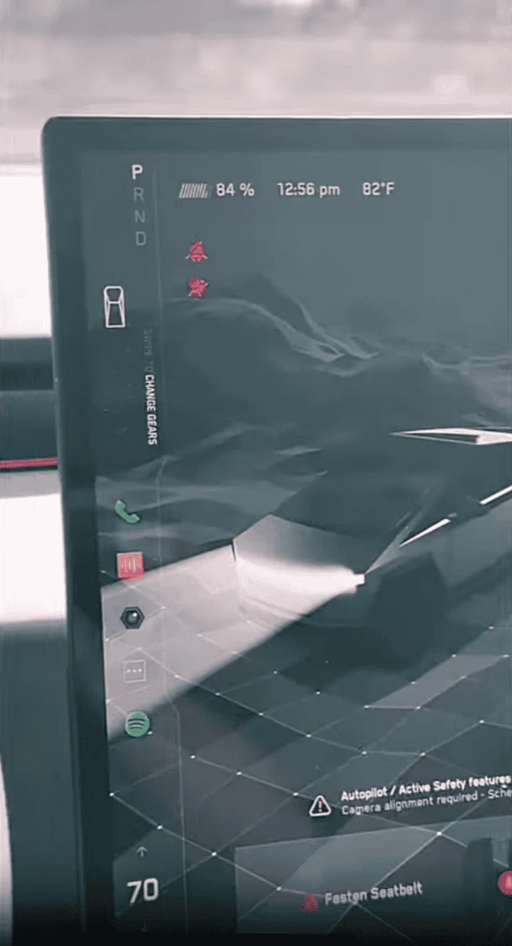 Tesla Cybertruck UI + Interior Video! Shot from Cybertruck driver seat 🎬 1696284815731