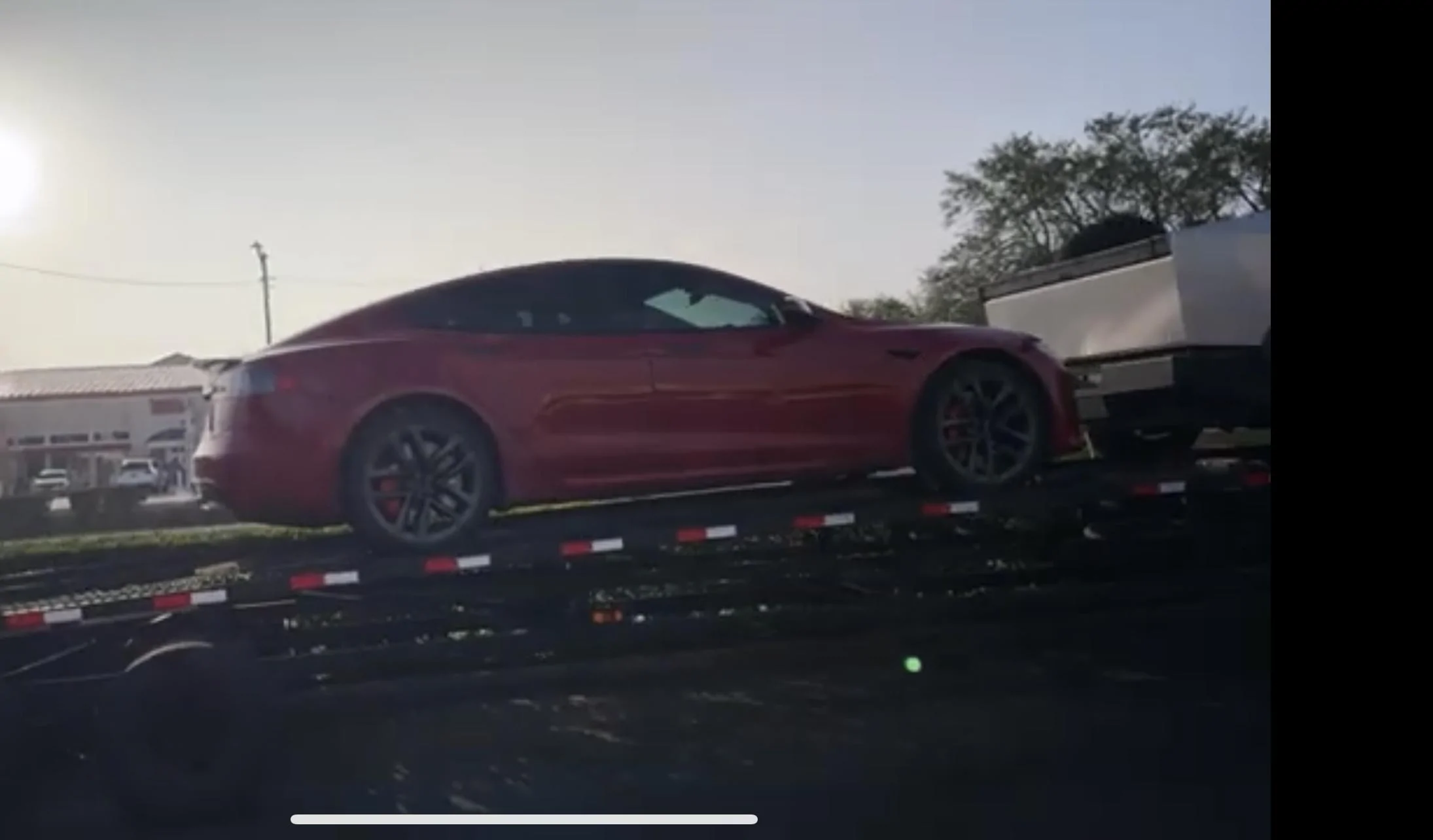 Tesla Cybertruck Cybertruck spotted carrying 8 tires in bed! @ Tesla Store in Merritt Island, FL IMG_0312