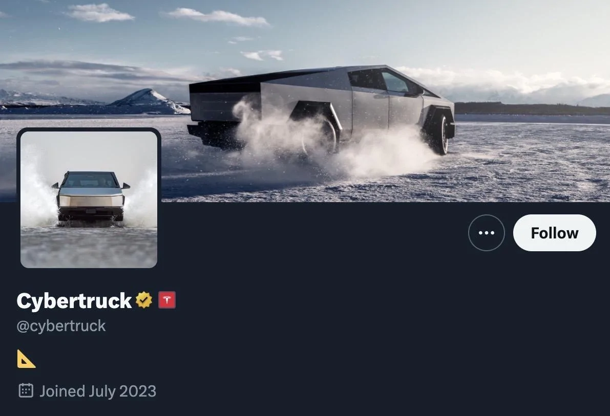 Tesla Cybertruck Official Cybertruck X (Twitter) Profile Is Now LIVE! Screenshot 2023-10-07 at 3.44.37 PM