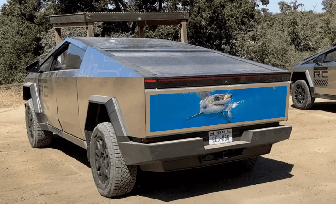 Tesla Cybertruck Tesla PPF wrap (color & clear) now available! Cybertruck wrapping a certainty?? 🤔 shark