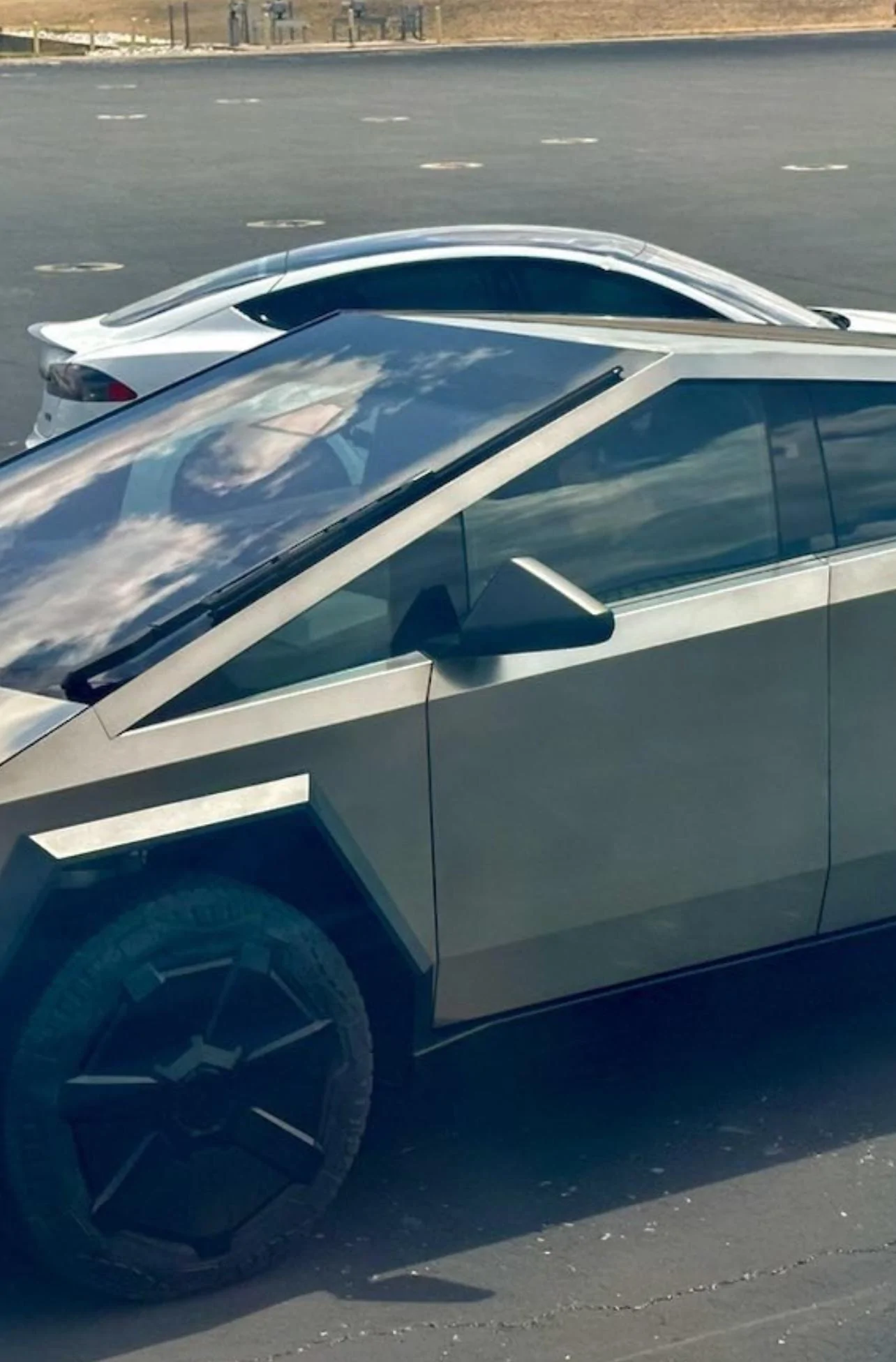 Tesla Cybertruck Cybertruck with Smaller Street Tires + New Wheel Covers spotted [Video Added] F5C54583-3DA9-4B2C-BEBC-3AFBEED2BA04