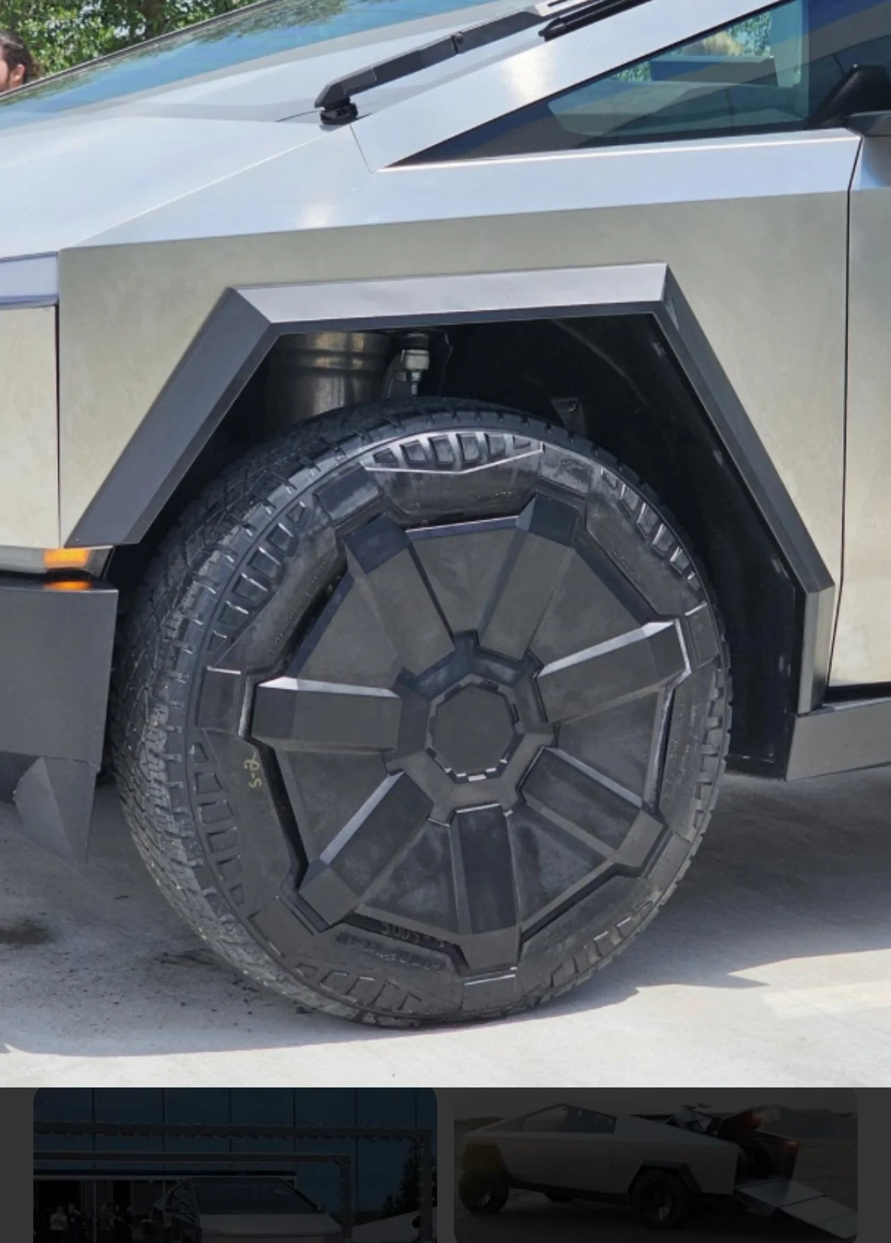 Tesla Cybertruck Cybertruck with Smaller Street Tires + New Wheel Covers spotted [Video Added] 2C30370E-7A05-459B-98F9-4C90B2EB47D0