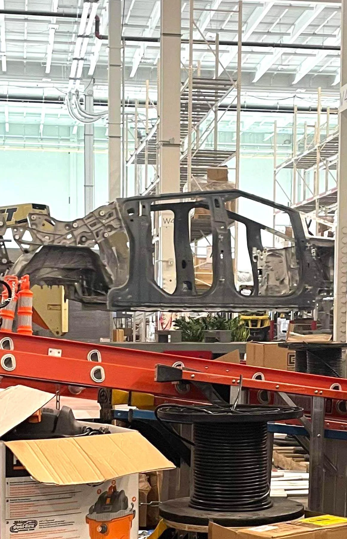 Tesla Cybertruck Cybertruck casting shot from inside factory (posted 10-12-23) cybertruck casting