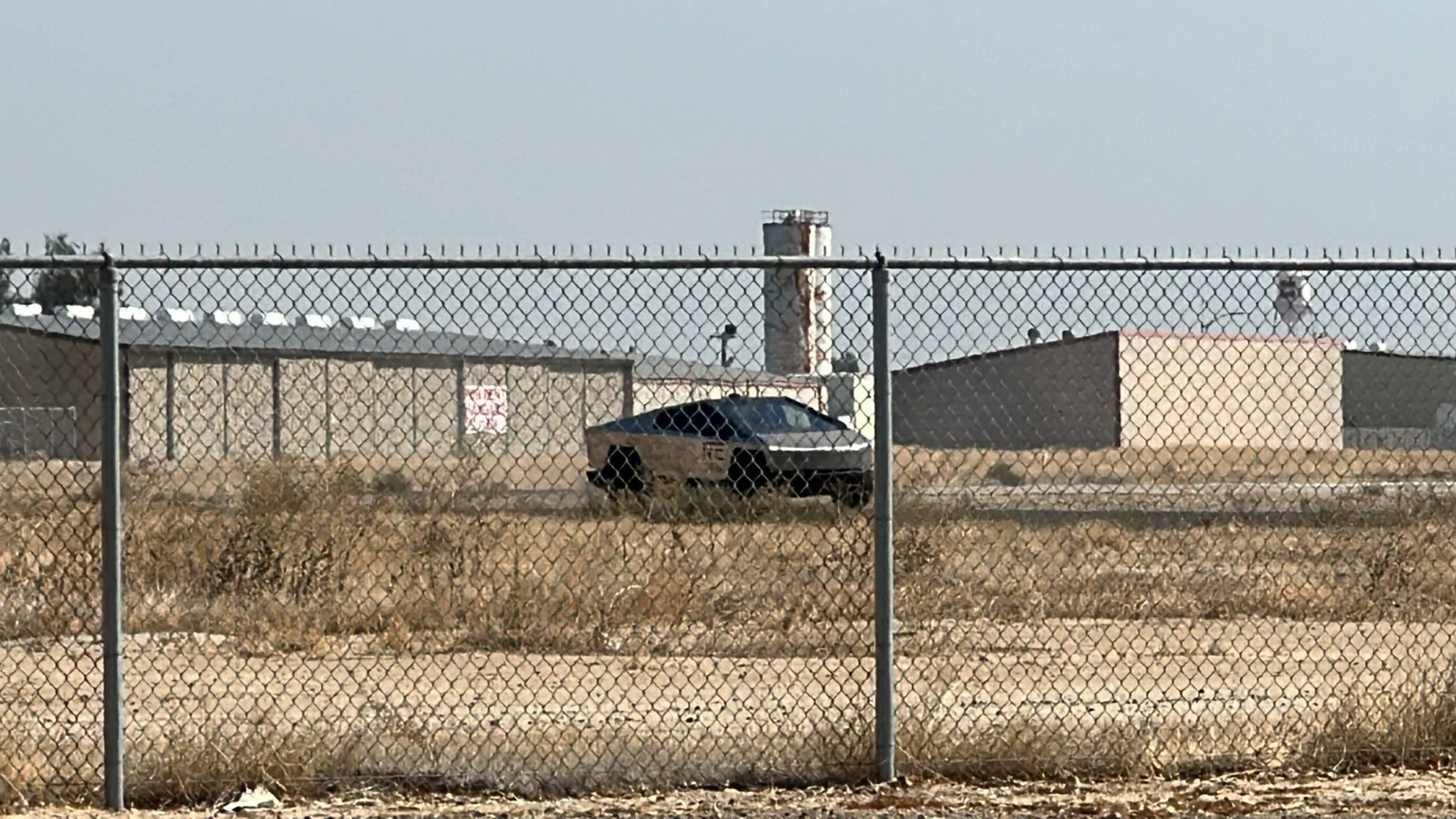 Tesla Cybertruck Cybertruck spotted undergoing testing at proving ground in Shafter, CA -- Oct 17 F8rBIUDbUAAvIK3