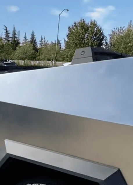 Tesla Cybertruck Bed Rack Accessory part closeup looks Screenshot 2023-10-22 at 12.45.52 PM