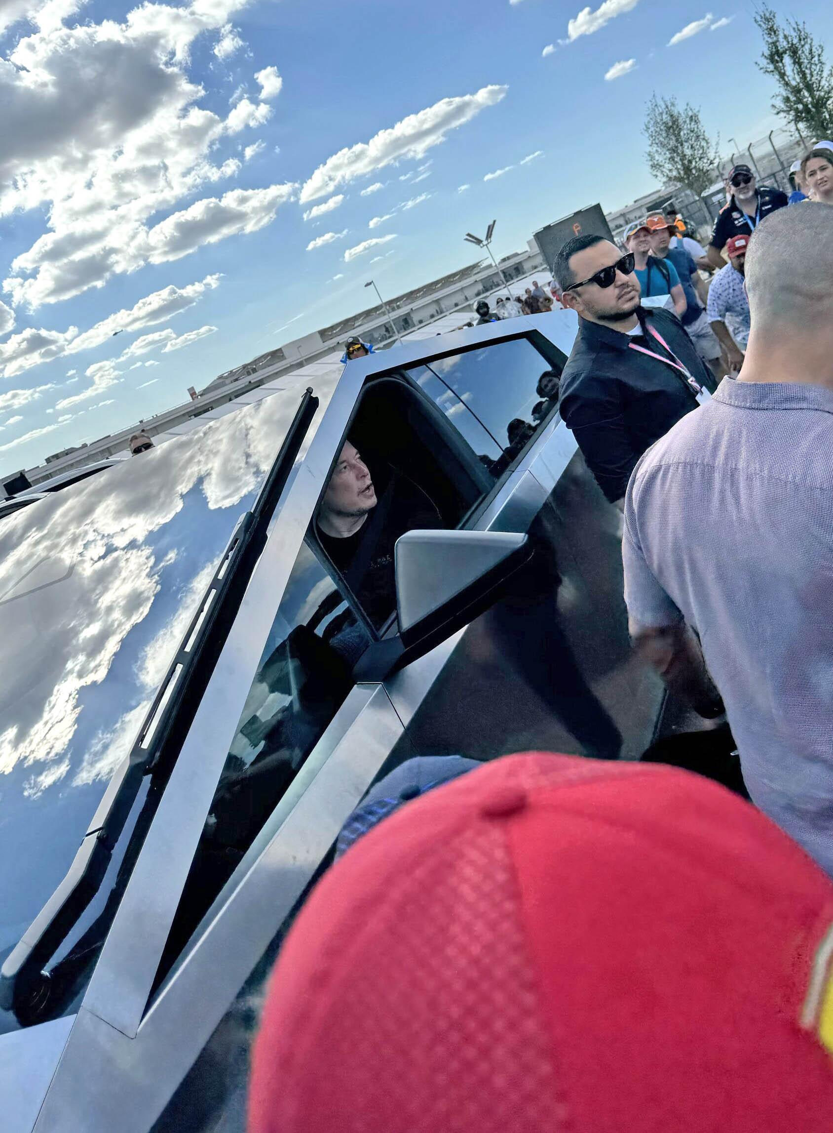 Tesla Cybertruck Elon Musk drives Cybertruck to F1 race at Circuit of the Americas (Austin, TX) -- updated w/ video img_9538-