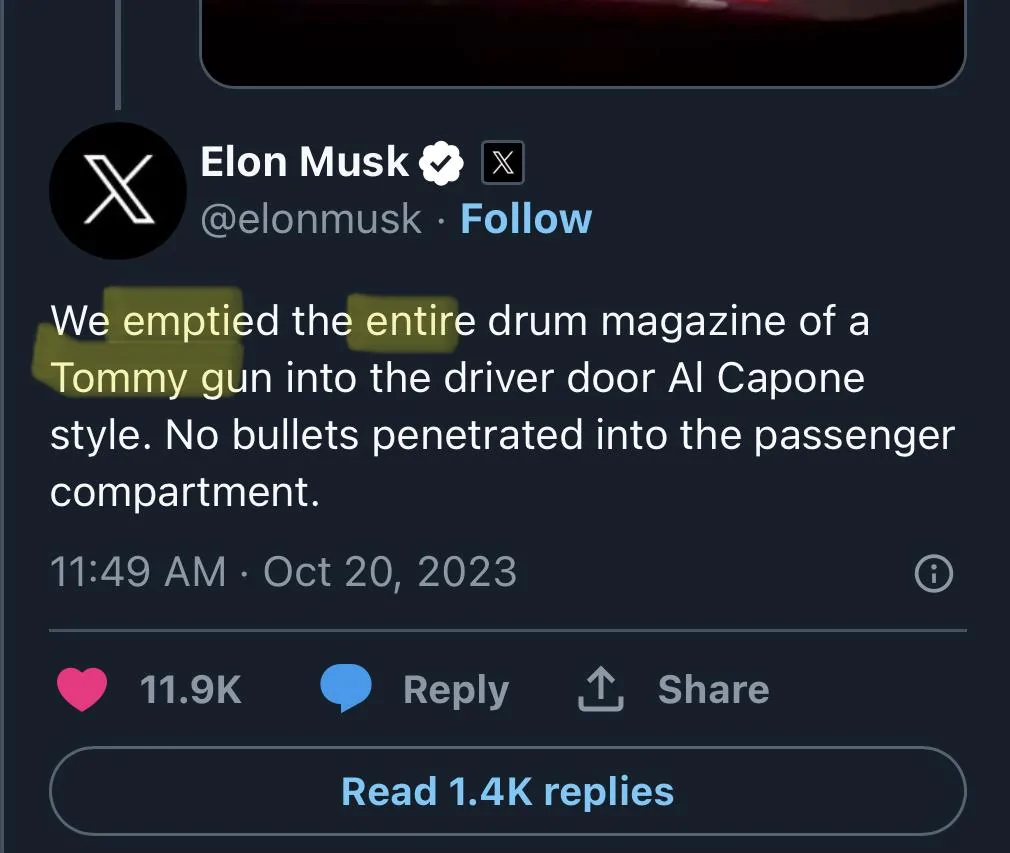 Tesla Cybertruck Bulletproof tested Cybertruck spotted!!  Musk confirms: "No bullets penetrated into the passenger compartment." [⚠️ ADMIN WARNING: NO POLITICS] 34461E8D-F964-468E-96C7-A76F00816584