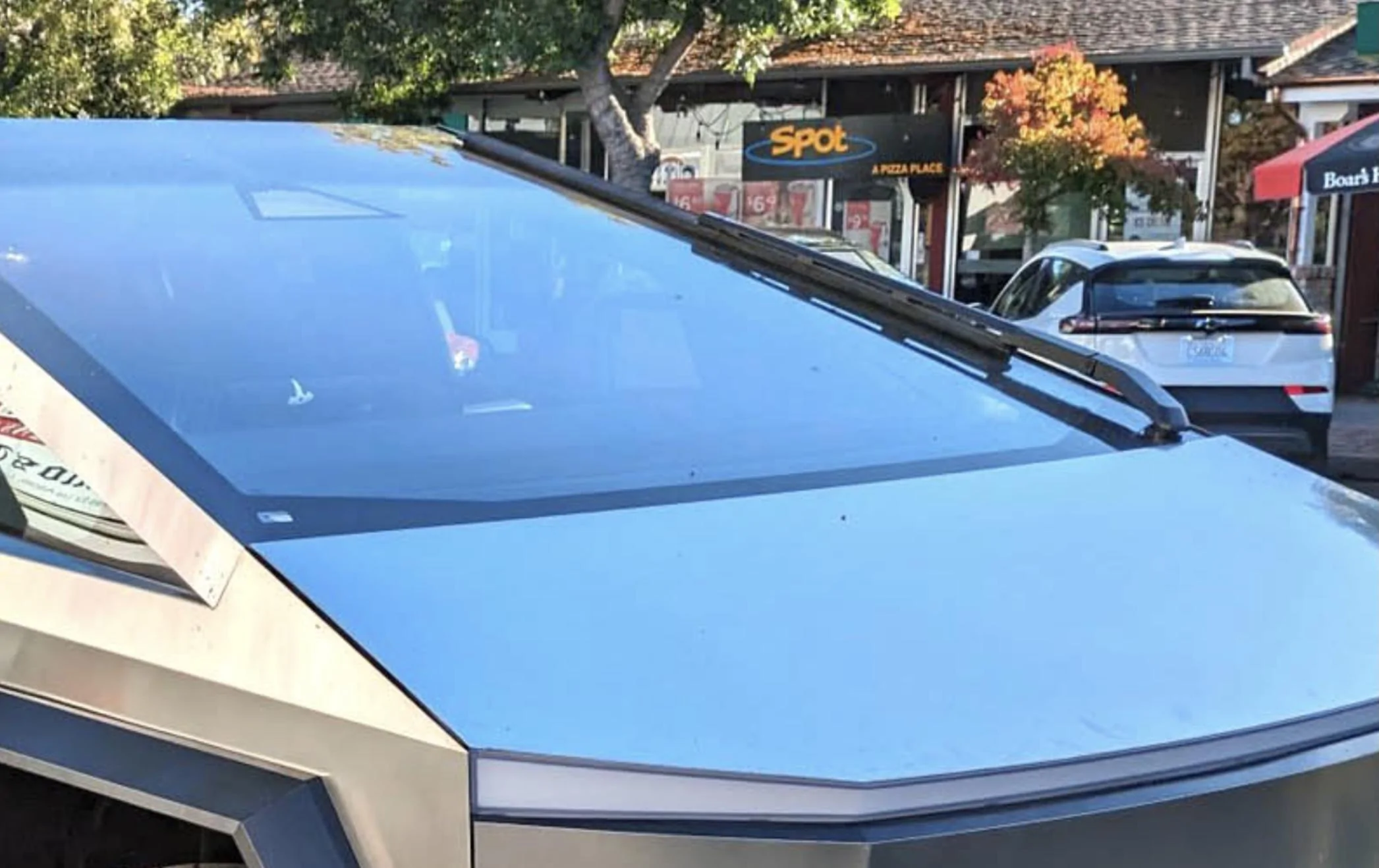 Tesla Cybertruck Multiple Cybertrucks parked together in Los Altos downtown, looking like aliens landed 👽 IMG_1152