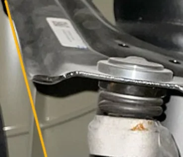 Tesla Cybertruck Cybertruck engineers bend upper control arm in testing FKuUZW0