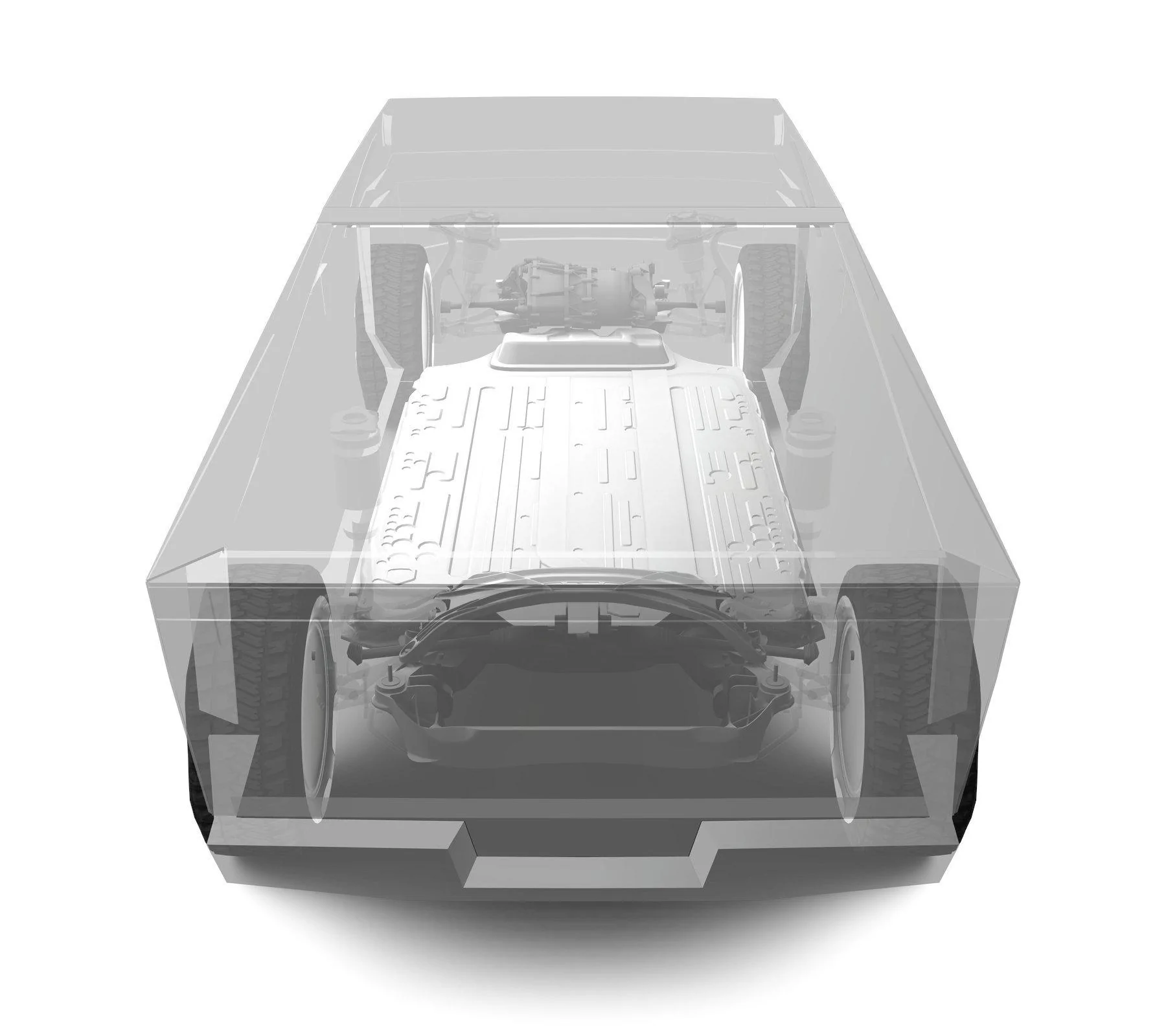 Tesla Cybertruck Cybertruck frame in scrap yard shows no midgate and other details cybertruck asset source cod