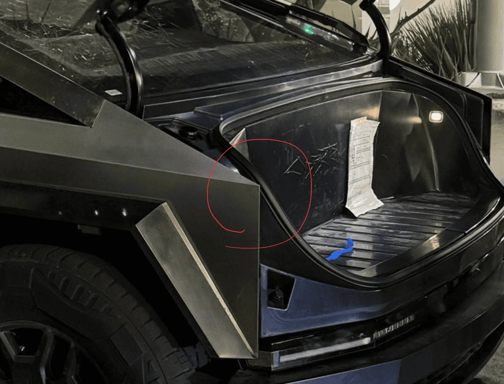 Tesla Cybertruck Powered Frunk In Action! Great shots!! 1698512389882
