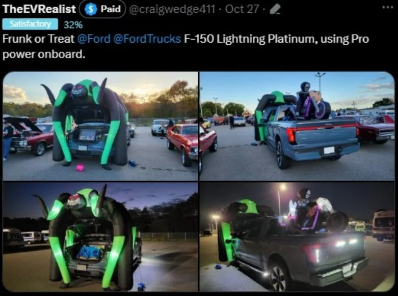 Tesla Cybertruck Powered Frunk In Action! Great shots!! YuIA636