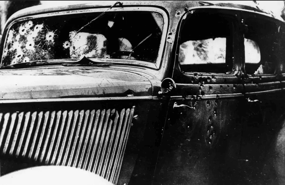 Tesla Cybertruck What Al Capone, other 1930s gangsters, and police shooting results really looked like 1698570721656