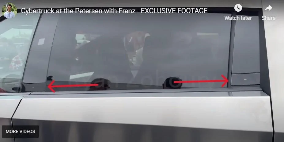 Tesla Cybertruck No door handles on the Cybertruck Door poppers