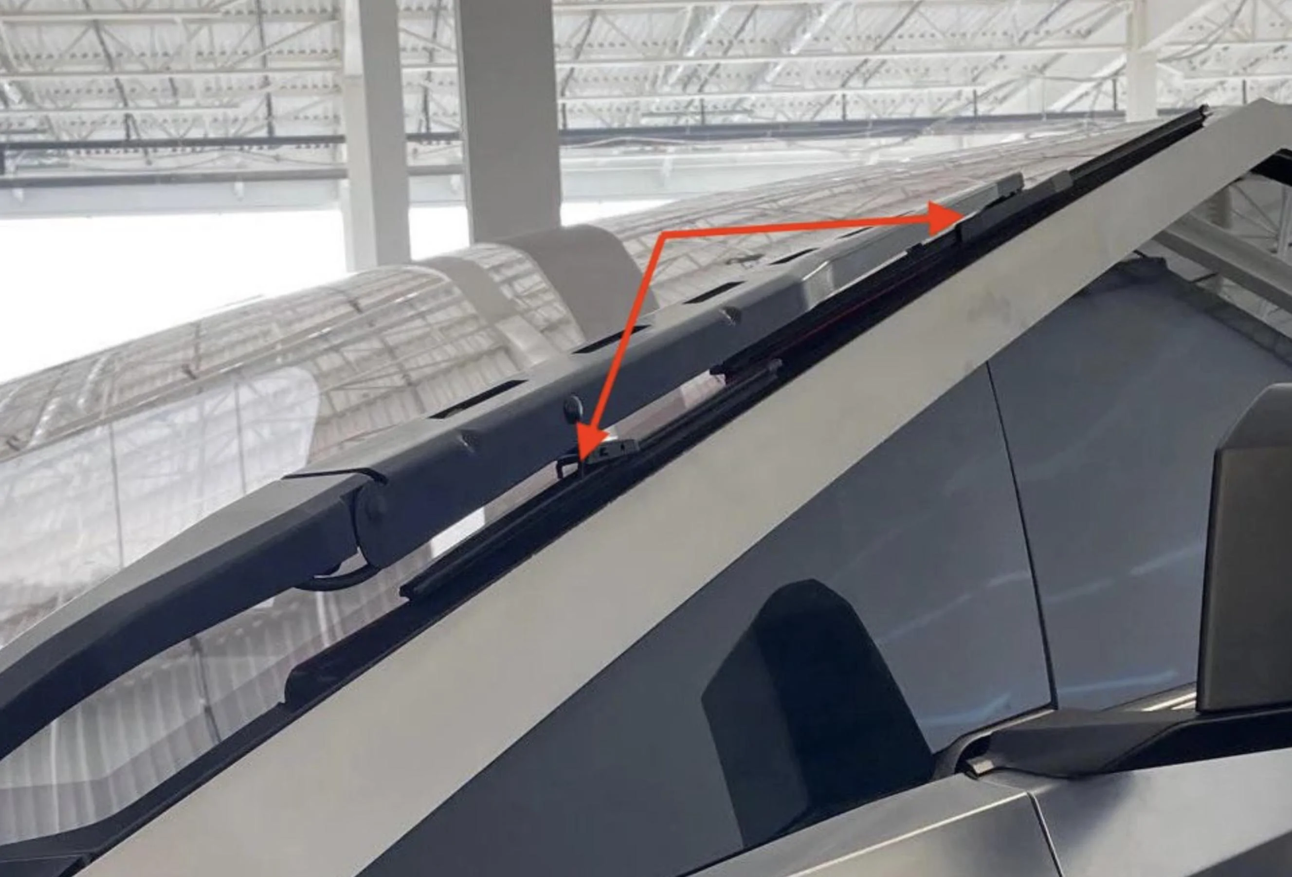 Tesla Cybertruck Windshield Wiper length measured vs longest standard wiper available IMG_4222