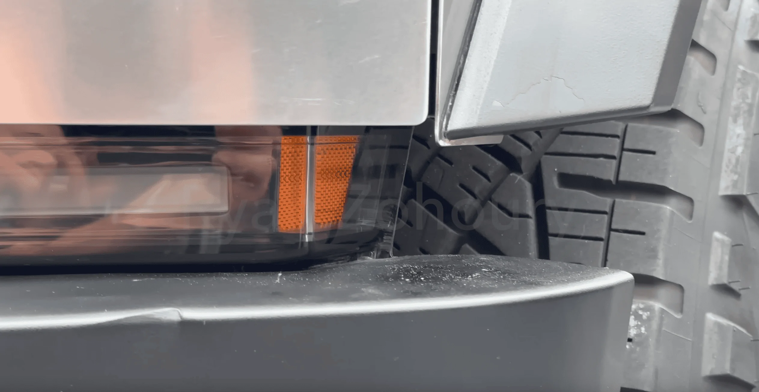 Tesla Cybertruck Frunk open view from top-down (with liner installed) 123