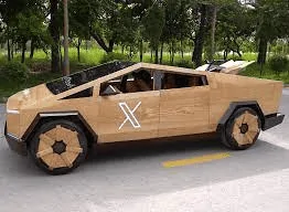 Tesla Cybertruck Matte Black Cybertruck Finally Appears!! 😱 Driven by Franz Von Holzhausen 1699184528617