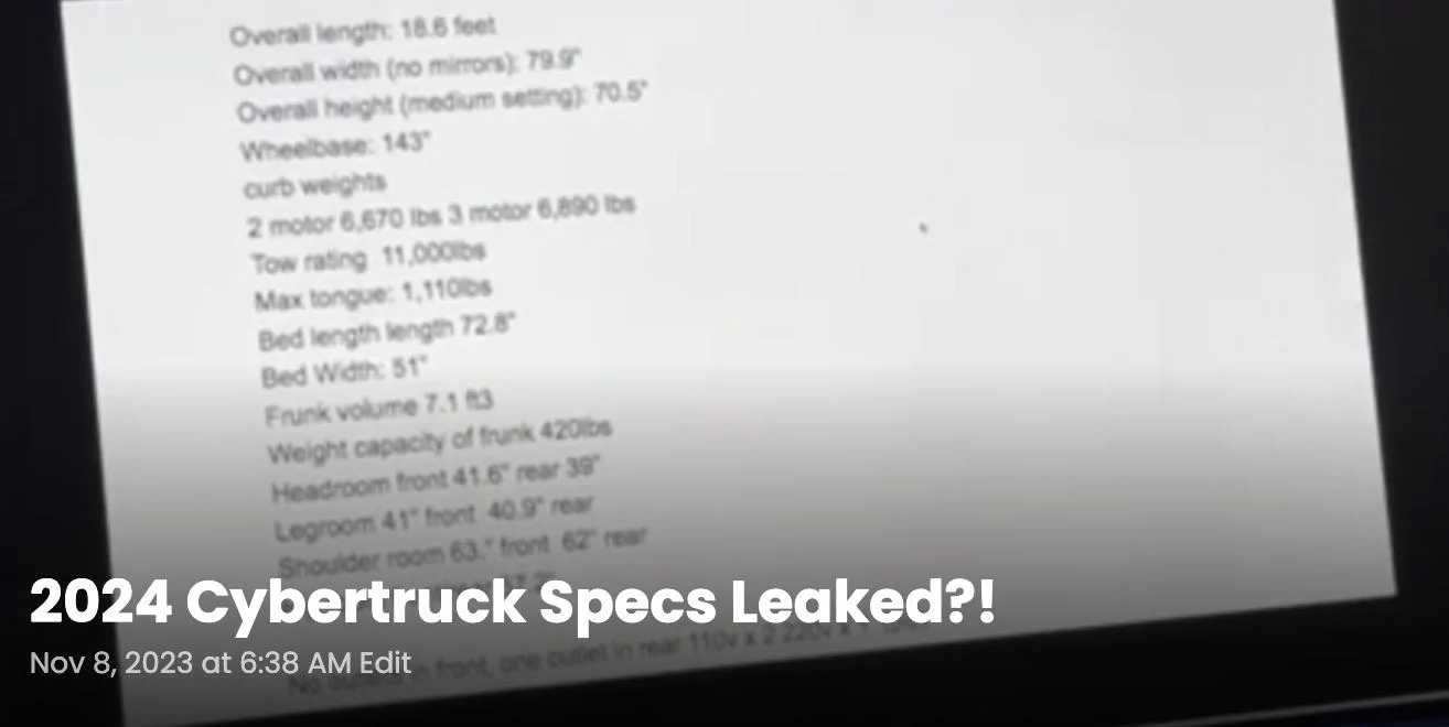 Tesla Cybertruck Slipstreaming EV's - A viable pathway to extending range via OTA? Screenshot 2023-11-08 at 6.54.16 AM