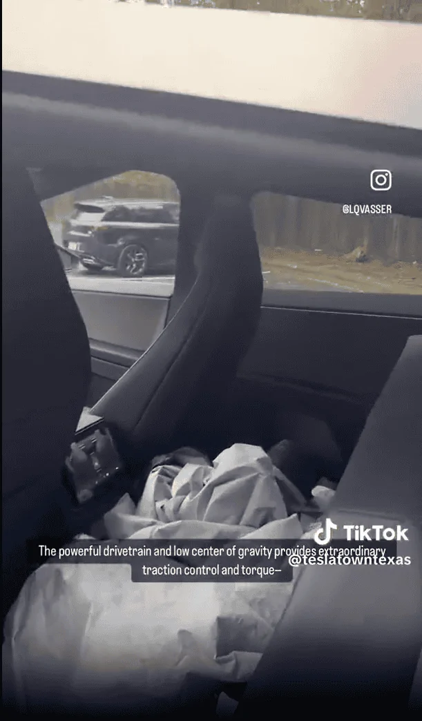 Tesla Cybertruck Ambient lighting + floor mount accelerator pedal + that air freshener! 😆 Screenshot (284)