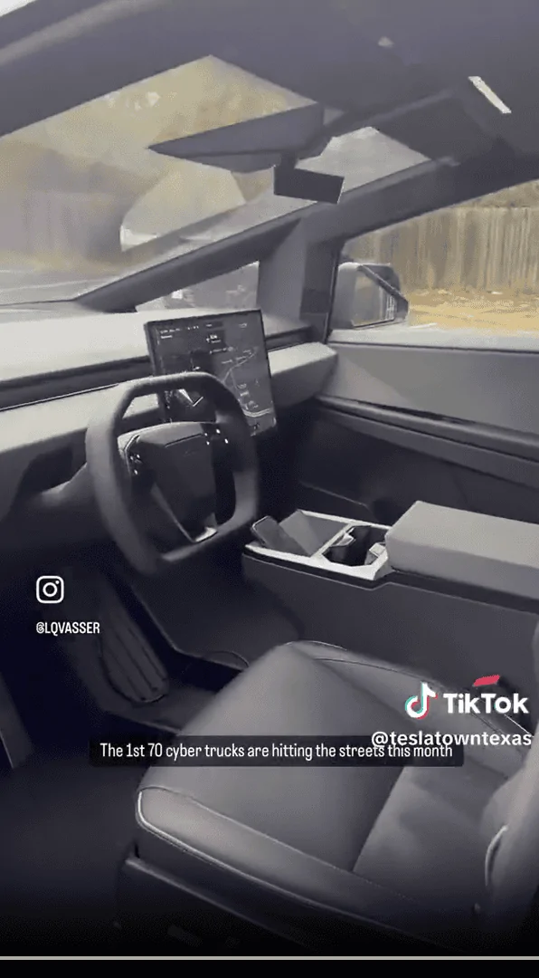 Tesla Cybertruck Ambient lighting + floor mount accelerator pedal + that air freshener! 😆 Screenshot (285)
