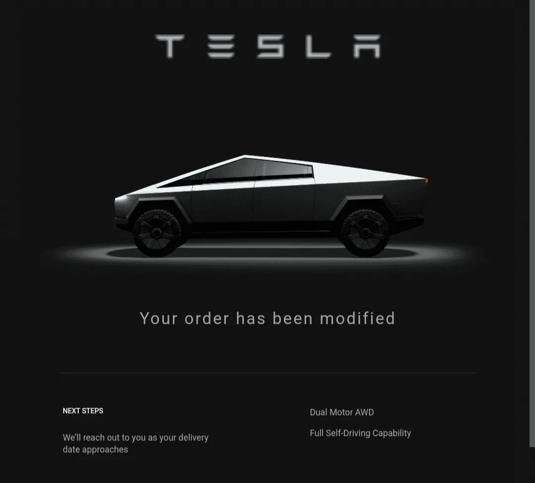 Tesla Cybertruck Cybertruck reservation order number -- how to tell your place in line Screenshot_20231116-164207
